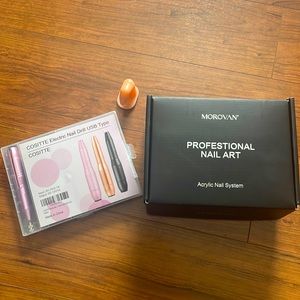 Acrylic nail set and drill